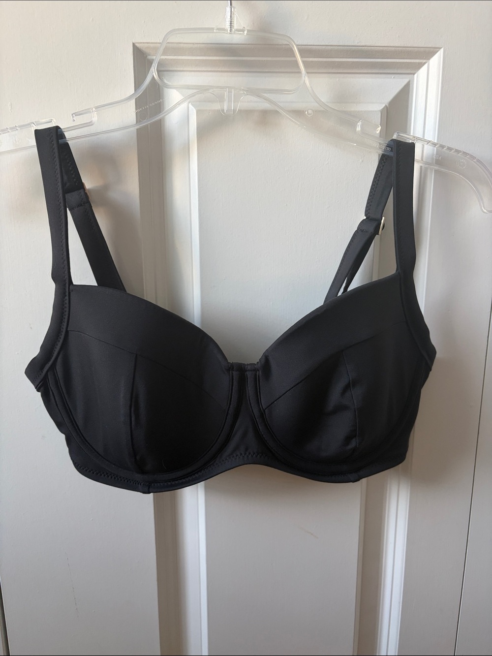 Lands' End Black Women’s Underwire Bikini Top Size 32DD/34D